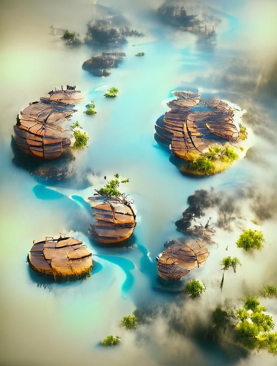 Floating Islands in a Dreamscape