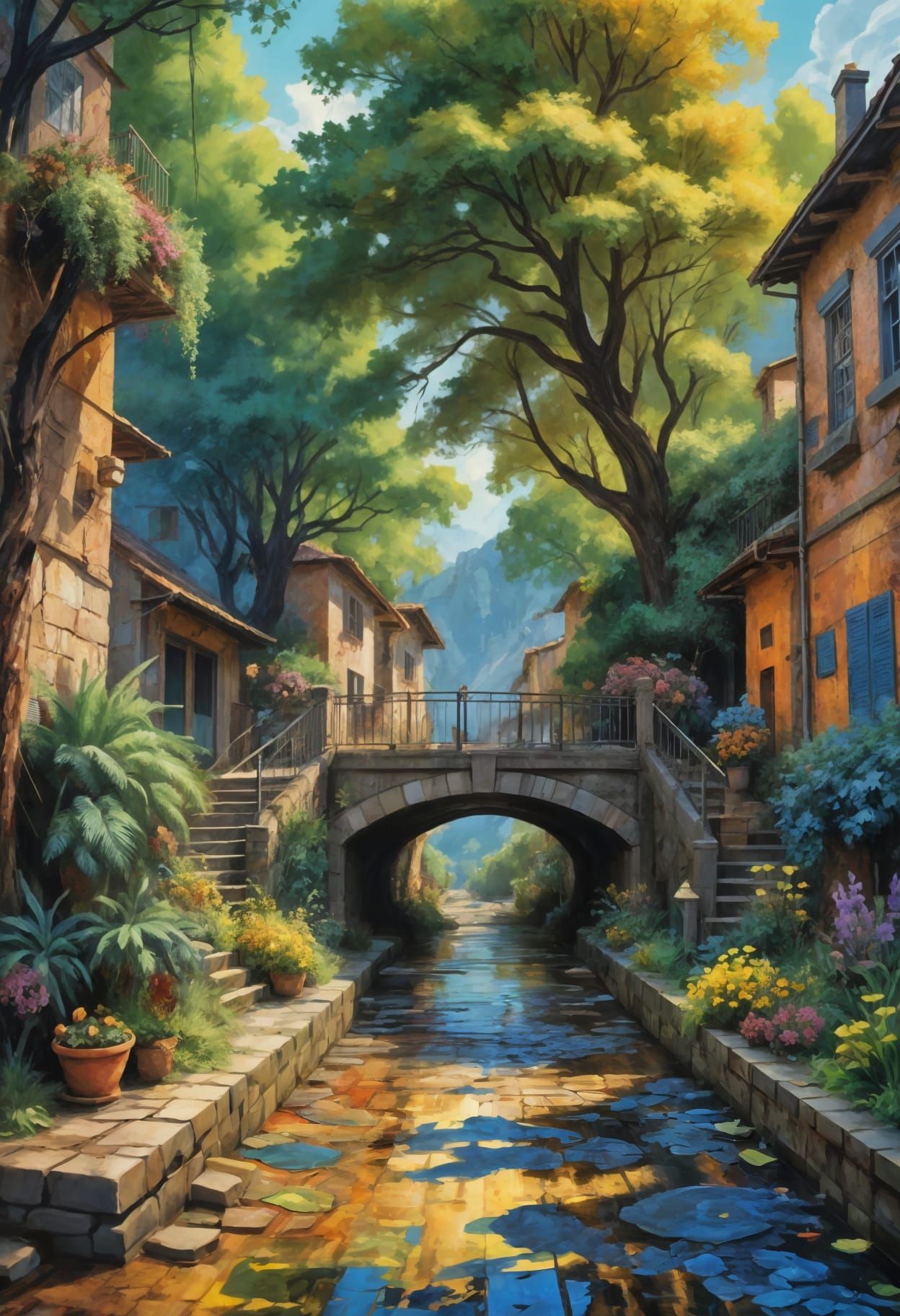 Vibrant Neo-Expressionist Masterpiece of Summer