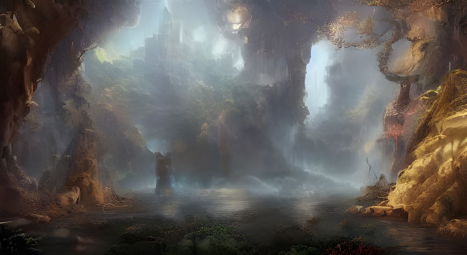 Majestic Mountain Landscape in Natural Style