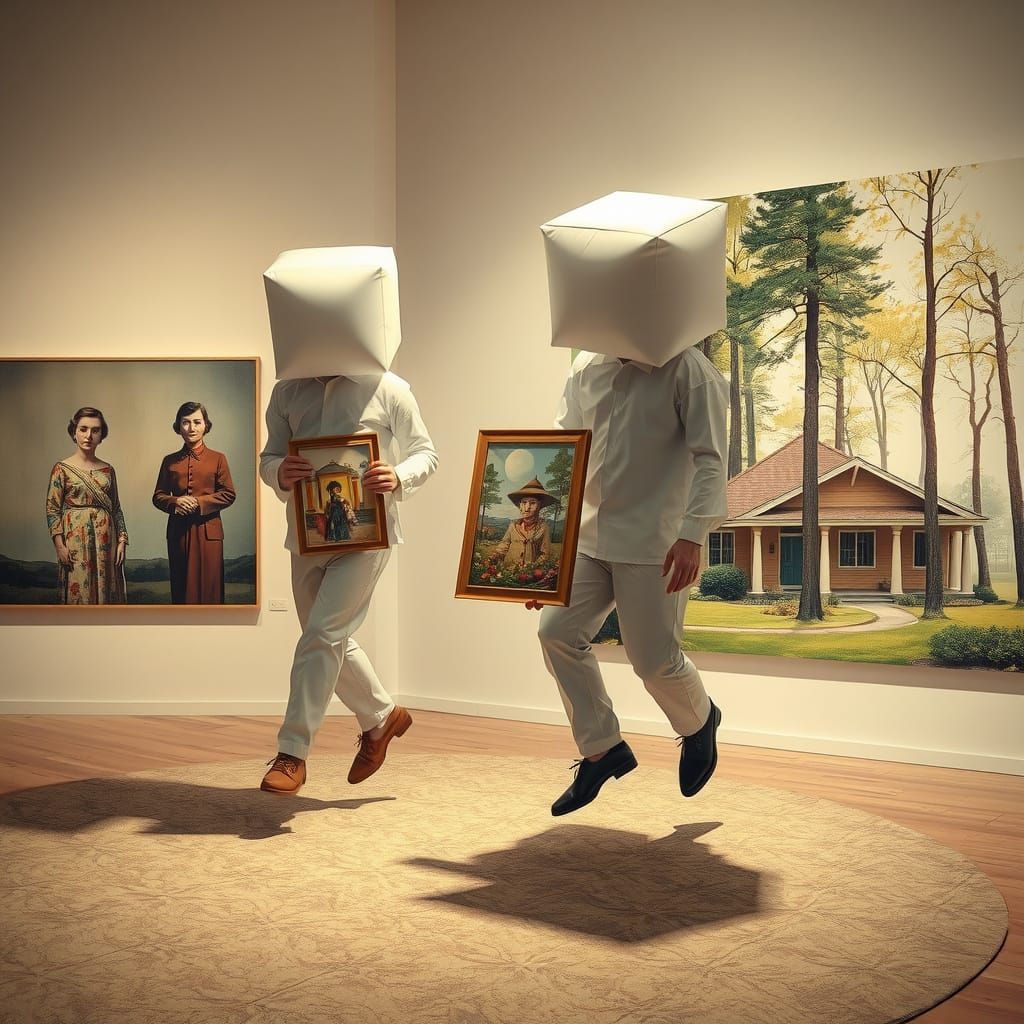 Levitating Students in Inflated Costumes, 1956 Style