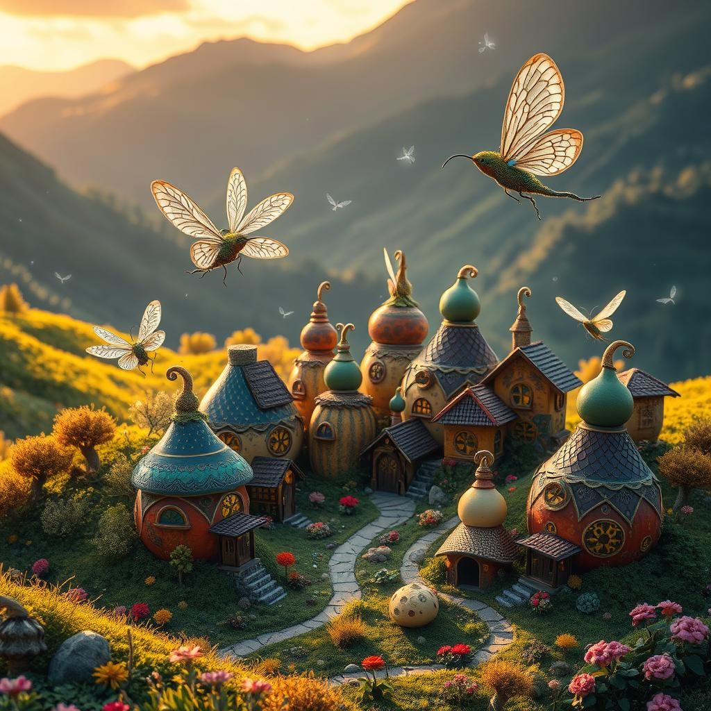 Gourd Village: A Surreal Dreamscape