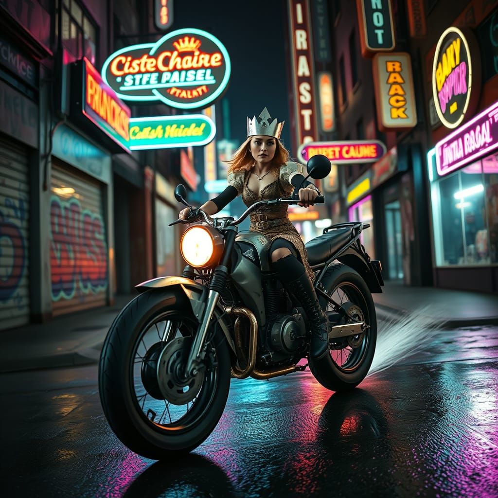 Princess Bean: Cyberpunk Rebel in Neon City