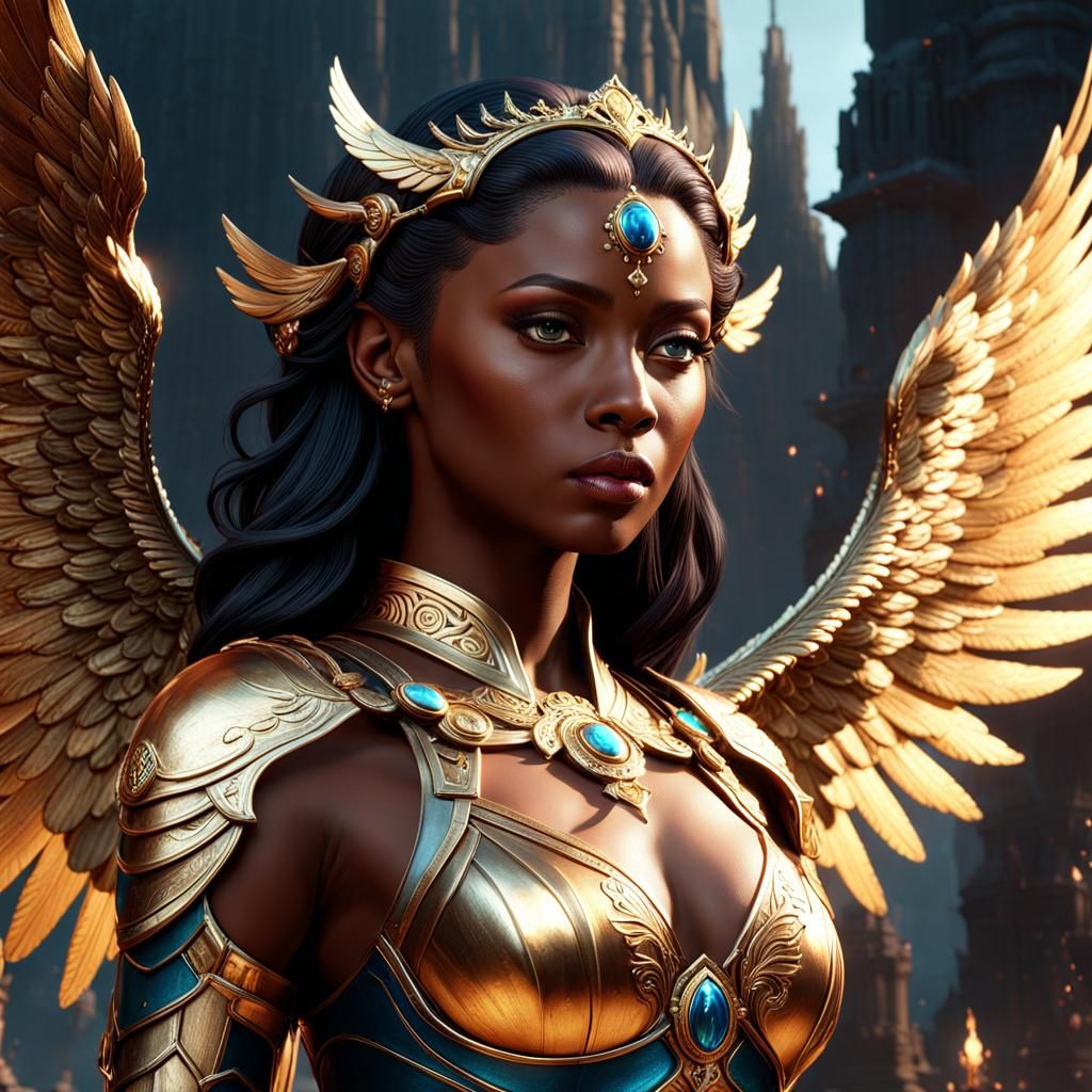 Mebahiah of the Principalities: Detailed Angelic Art