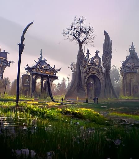 Park of Ancient Murderers: Dark Fantasy 3D Art