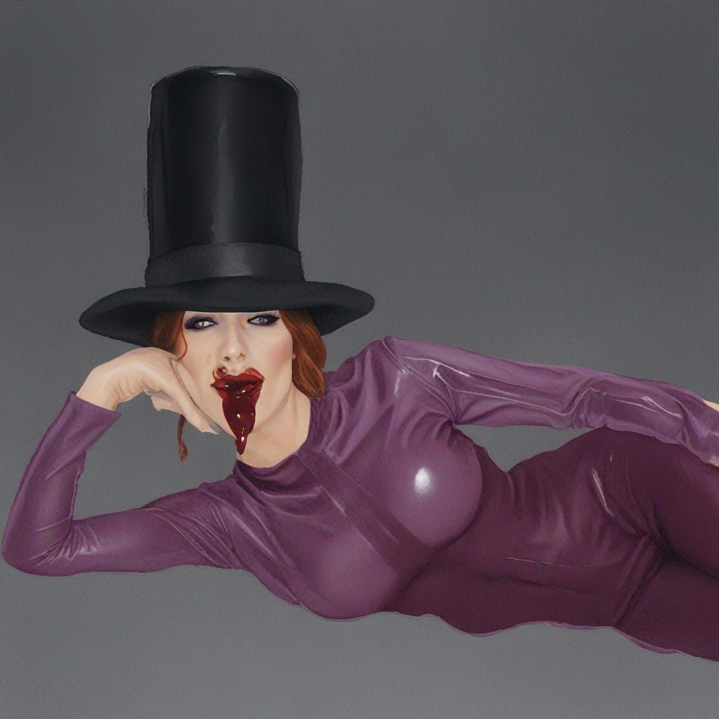 Surreal Portrait of a Sensual Mad Woman