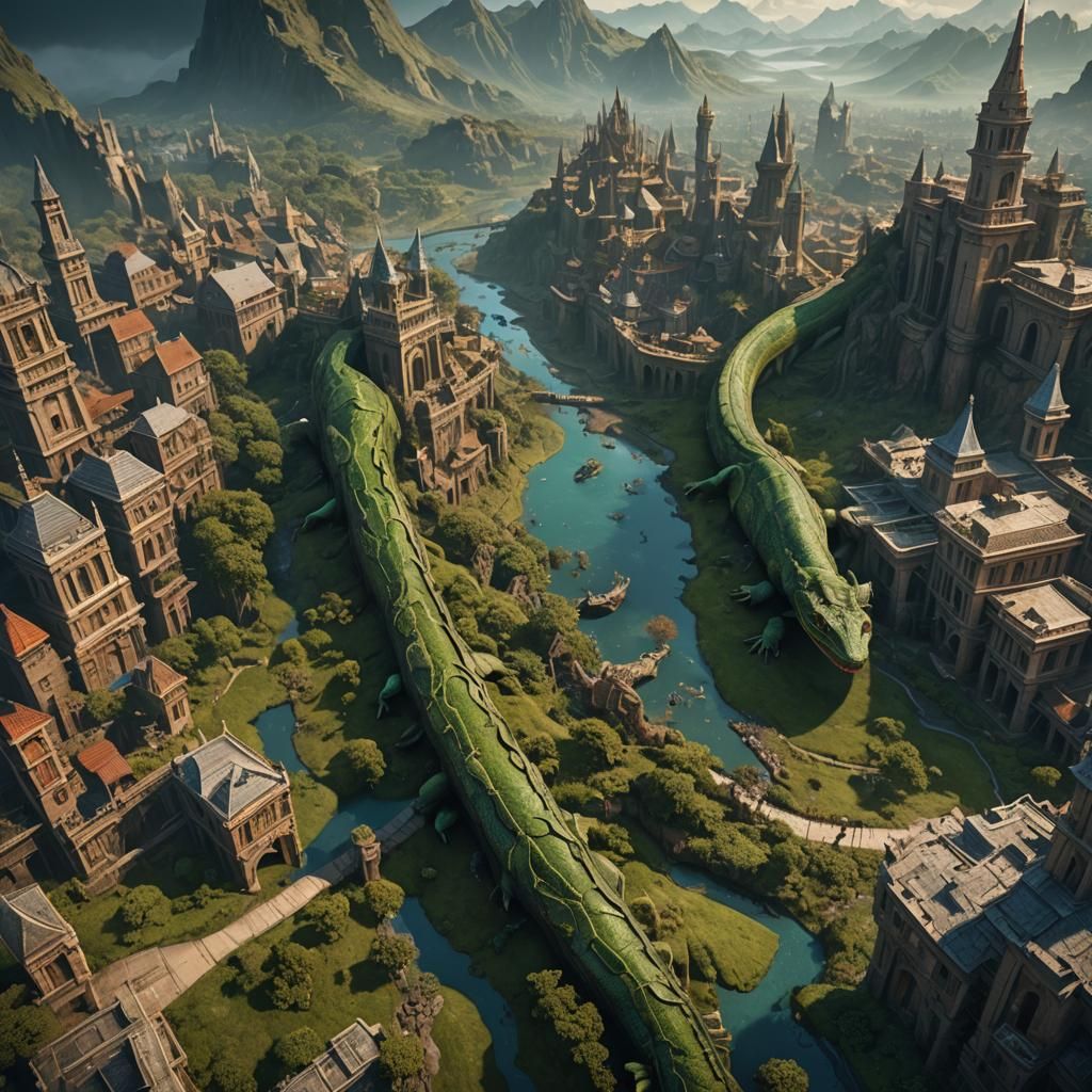 Giant Lizard Emerges From Cracked Earth