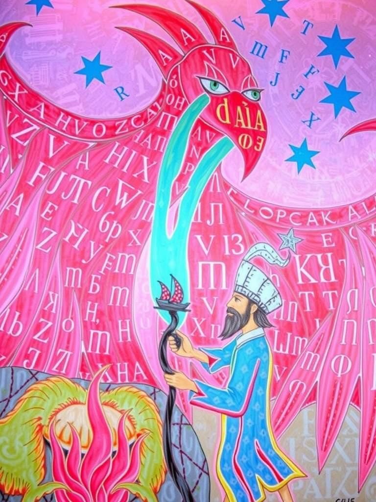 Slavic Magus Bonfire with Runes and Sun Magic