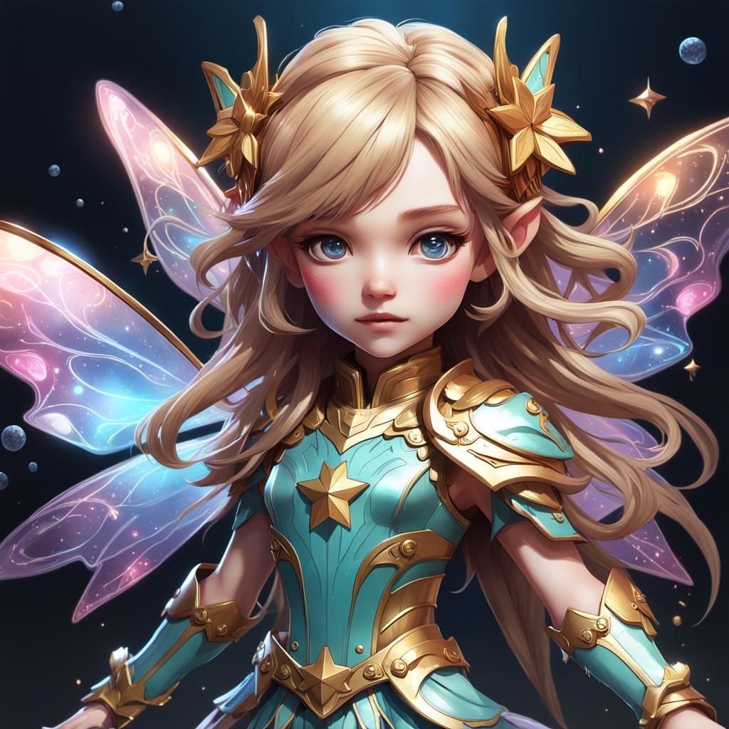 Detailed Chibi Star Fairy Portrait
