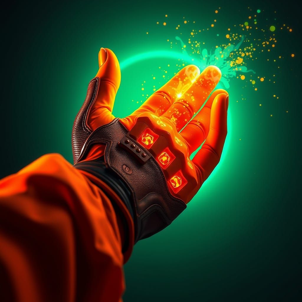 Ethereal Hands United in Radiant Green Glow