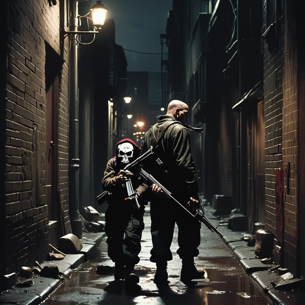 Elmer Fudd as The Punisher in Film Noir Style