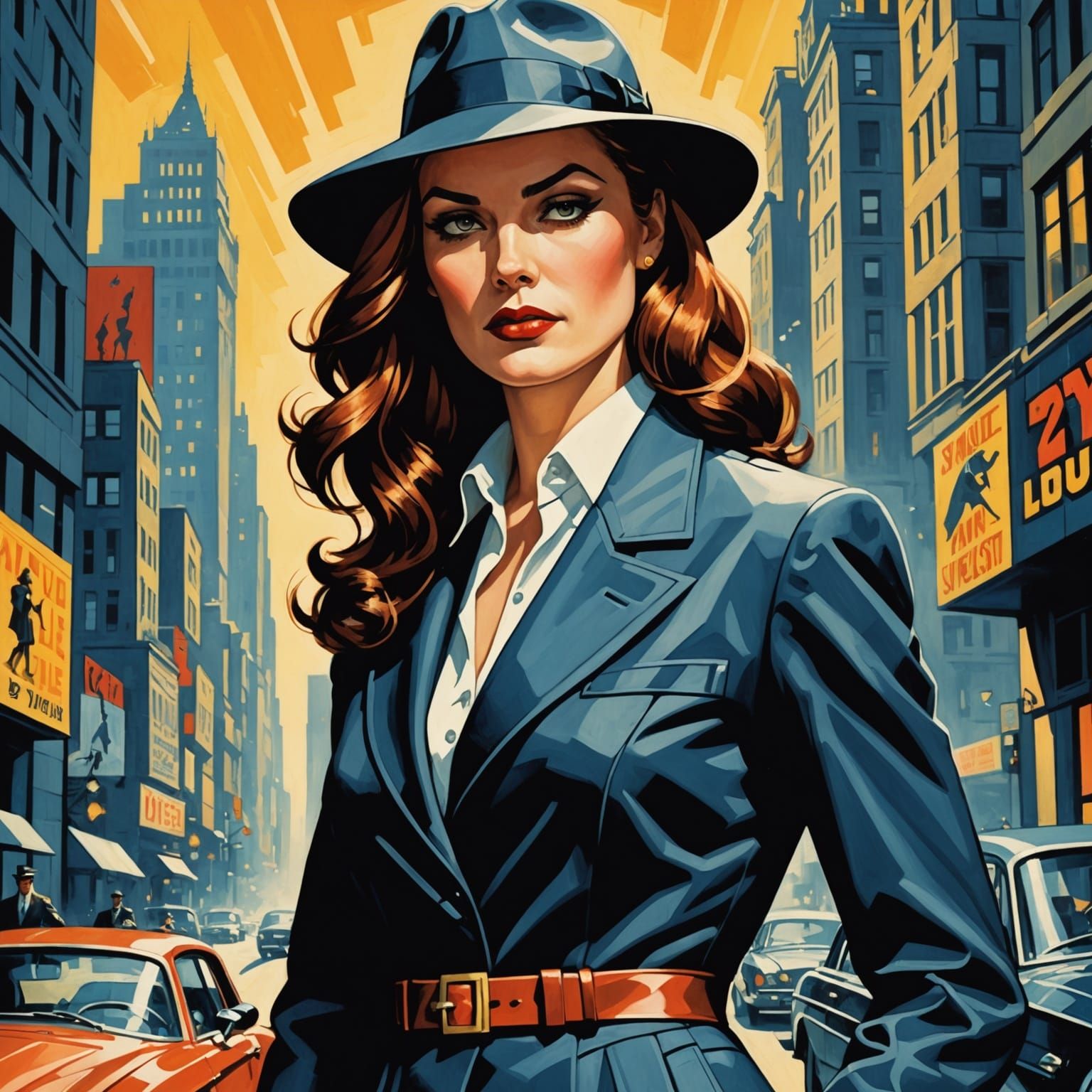 Cubist Femme Fatale Heroine