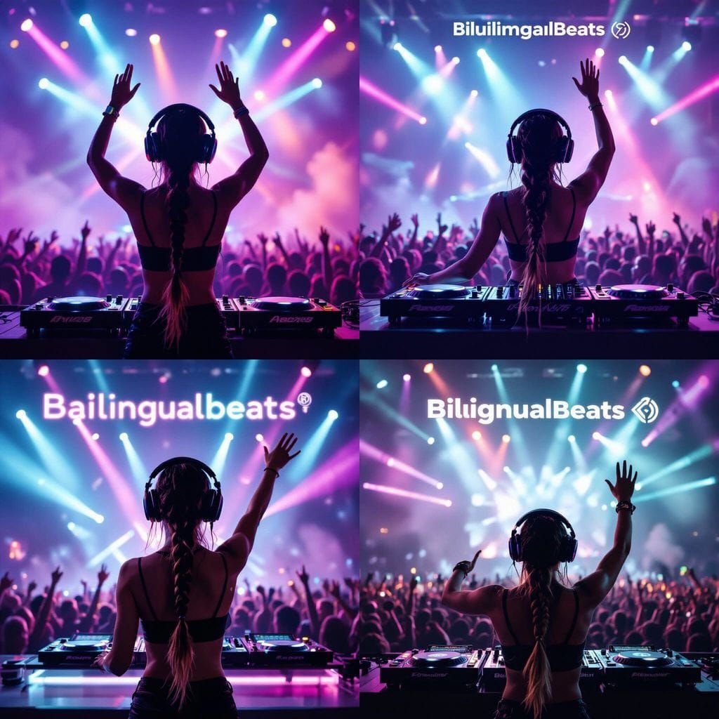 Female DJ on Stage with Lasers