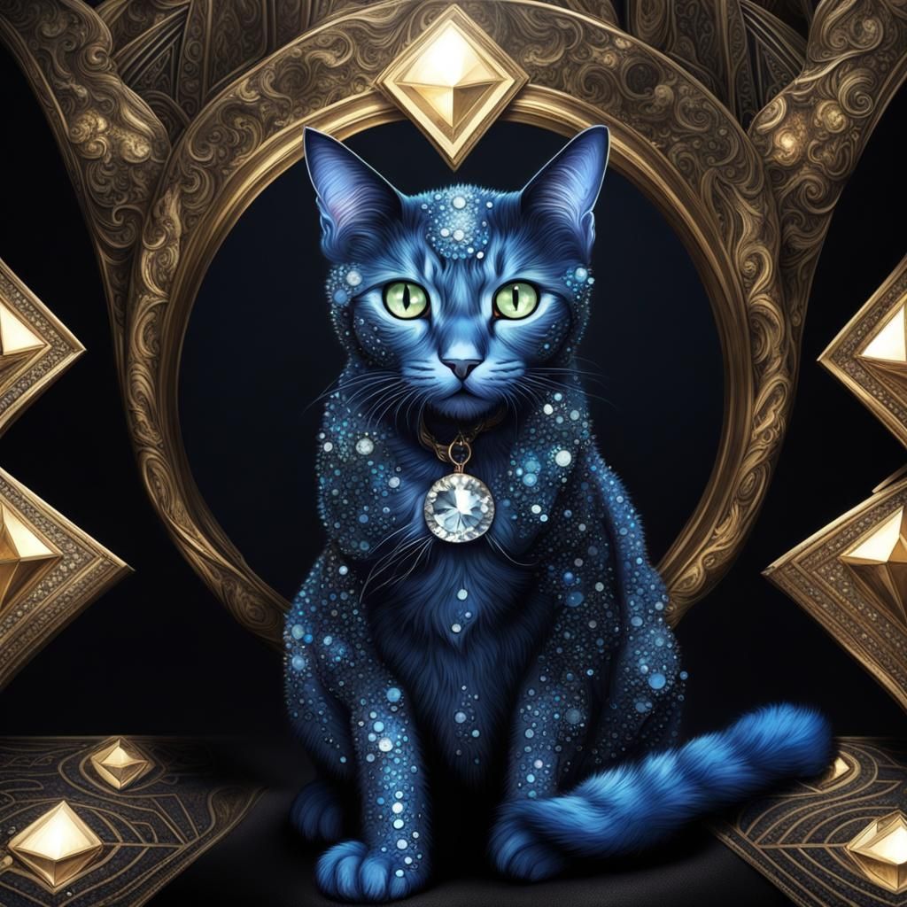 Surreal Cat Eyes in the Dark: Something Approaches