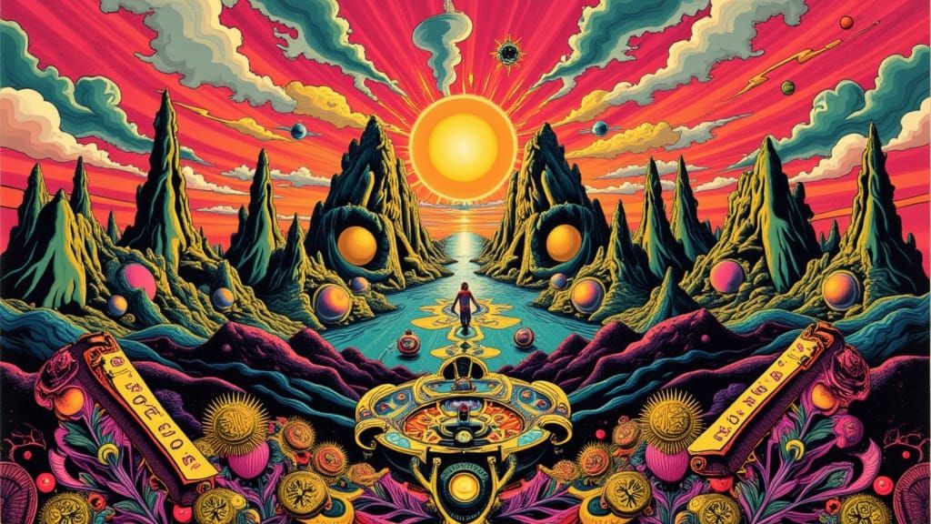 <lora:JS Lucy Dreams:1.0> <lora:PsychedelicSpace:1.0> <lora:GW Retro Stacey:1.0> <lora:MONKEY QUEEN:1.0>