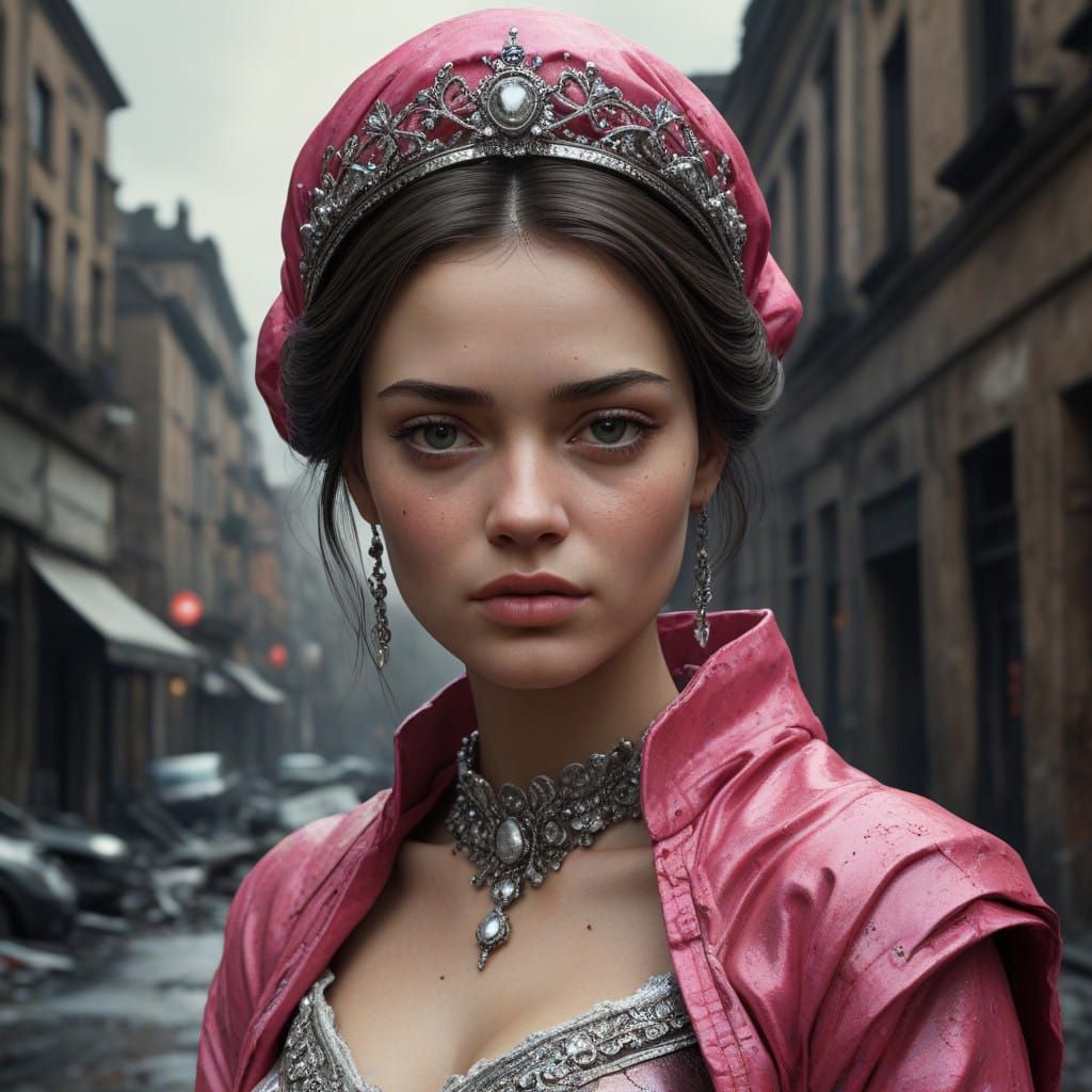 Glamorous Post-Apocalyptic Siren in a Barren World