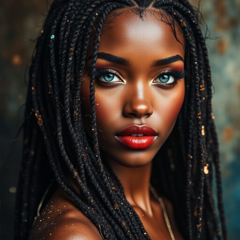 African Goddess Portrait in Soft Studio Lighting