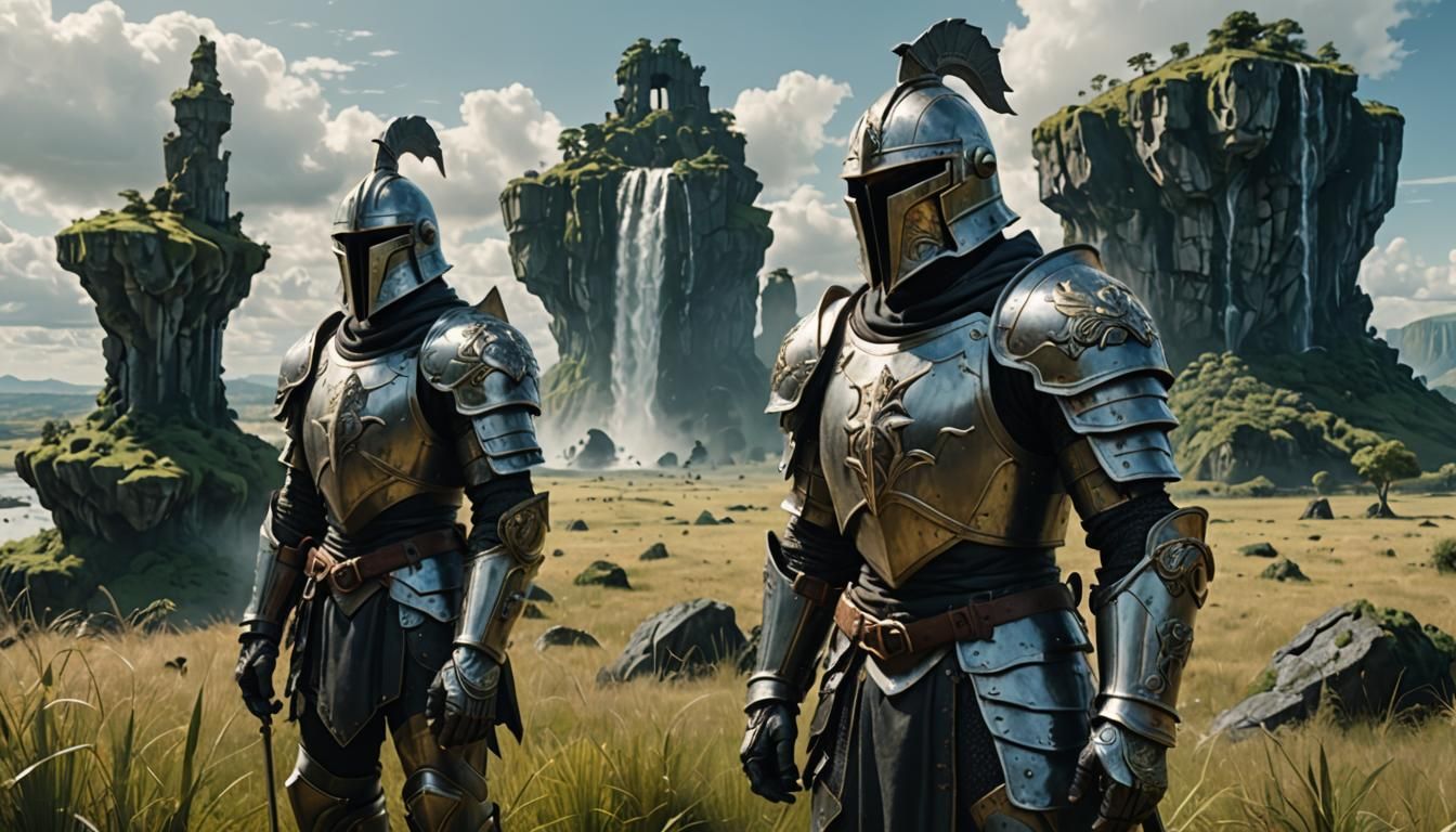 Armored Knights on Sky Island Formation