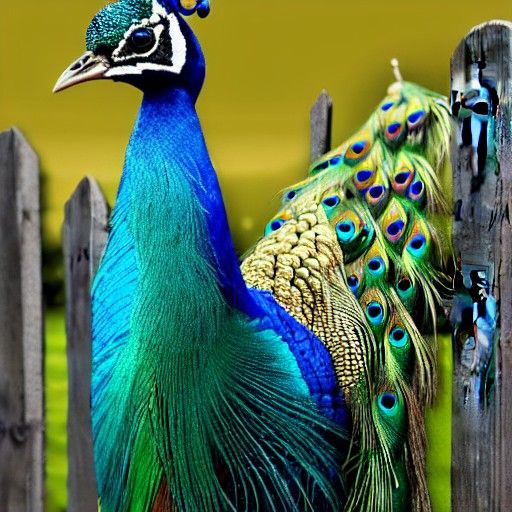 Peacock on a fence