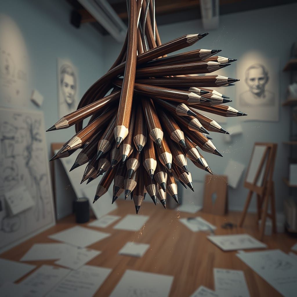 Pencils Transform into Organic Metallic Structures