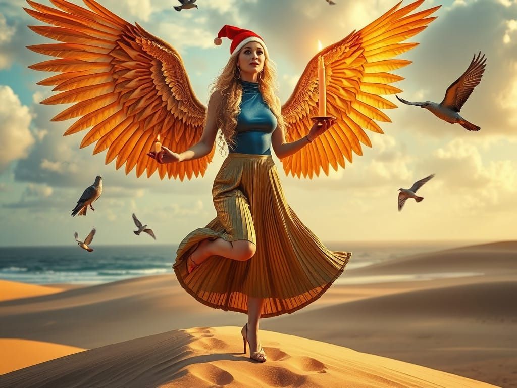 Supernatural Goddess on Fuerteventura Desert Dune