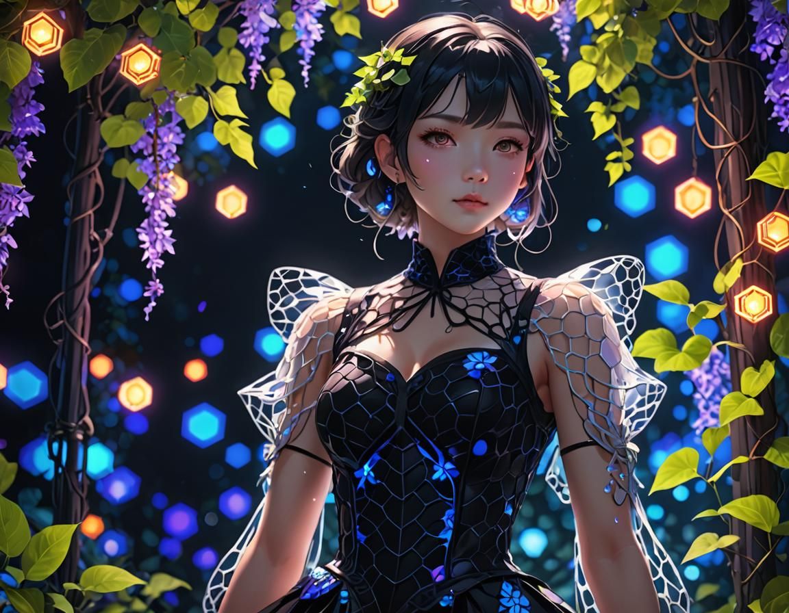 Neon UV Black Light Anime in 3D