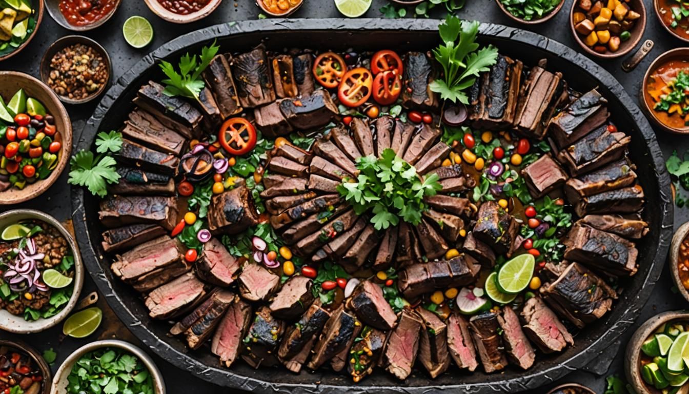 Sizzling Barbacoa Feast in Vibrant Colors