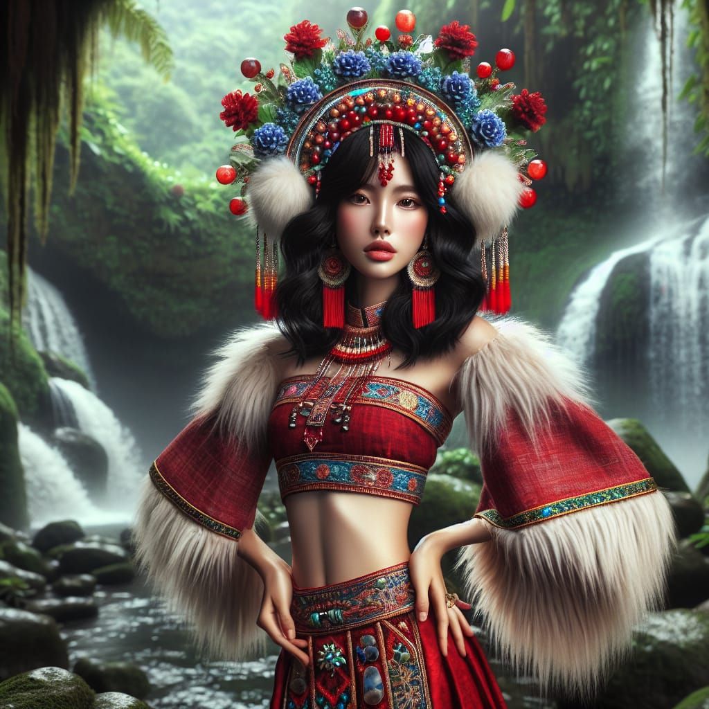 Mother of the Land: Amis Goddess in Verdant Grotto