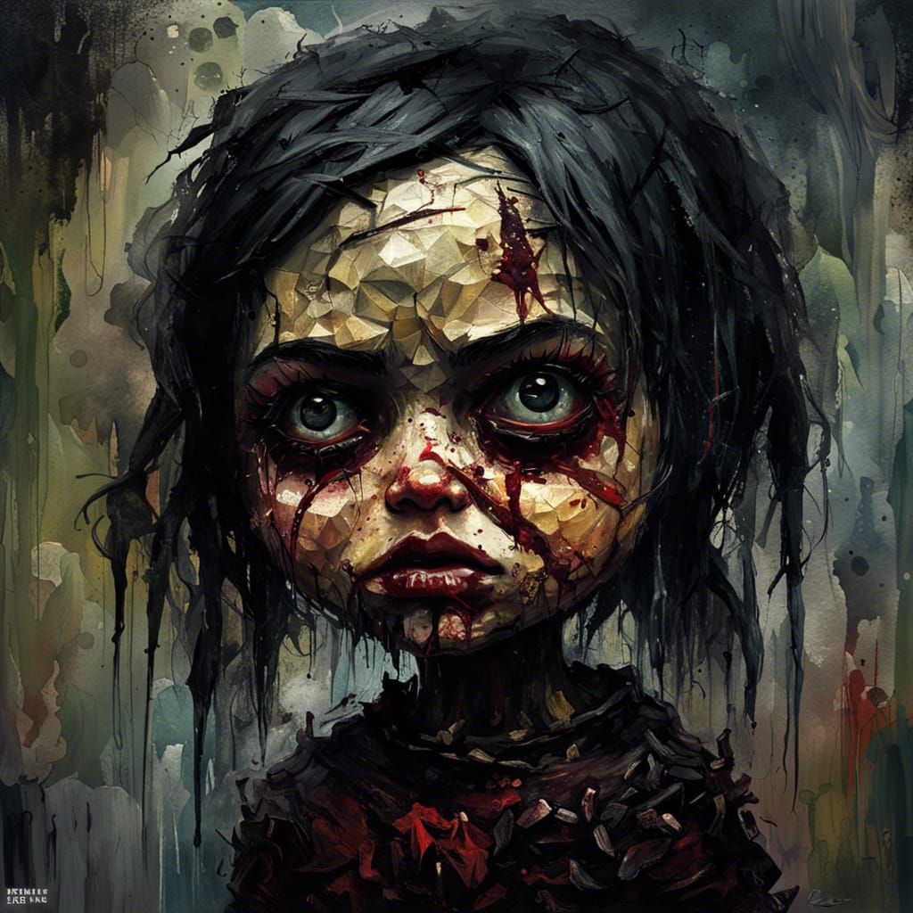 Creepy Chibi Girl: A Grotesque Gothic Masterpiece