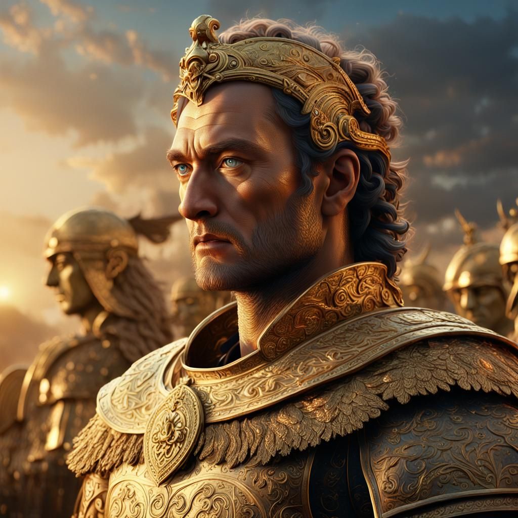 Epic Portrait of a Leader in Godrays