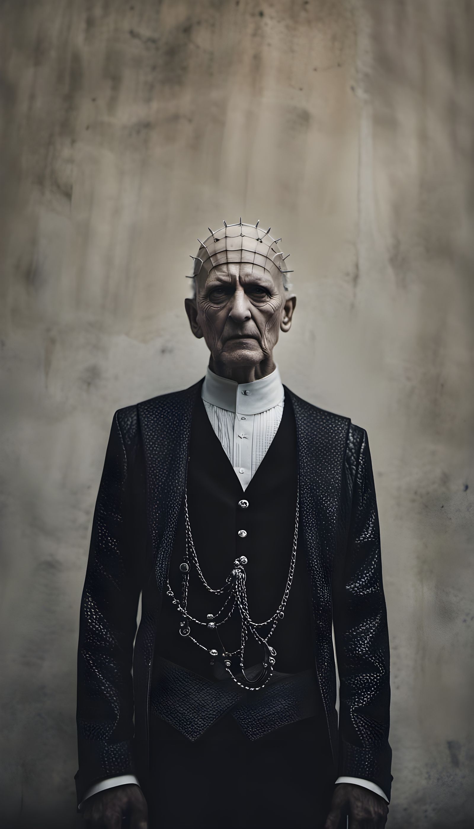 Pinhead Portrait in Hyperrealistic Photographic Style