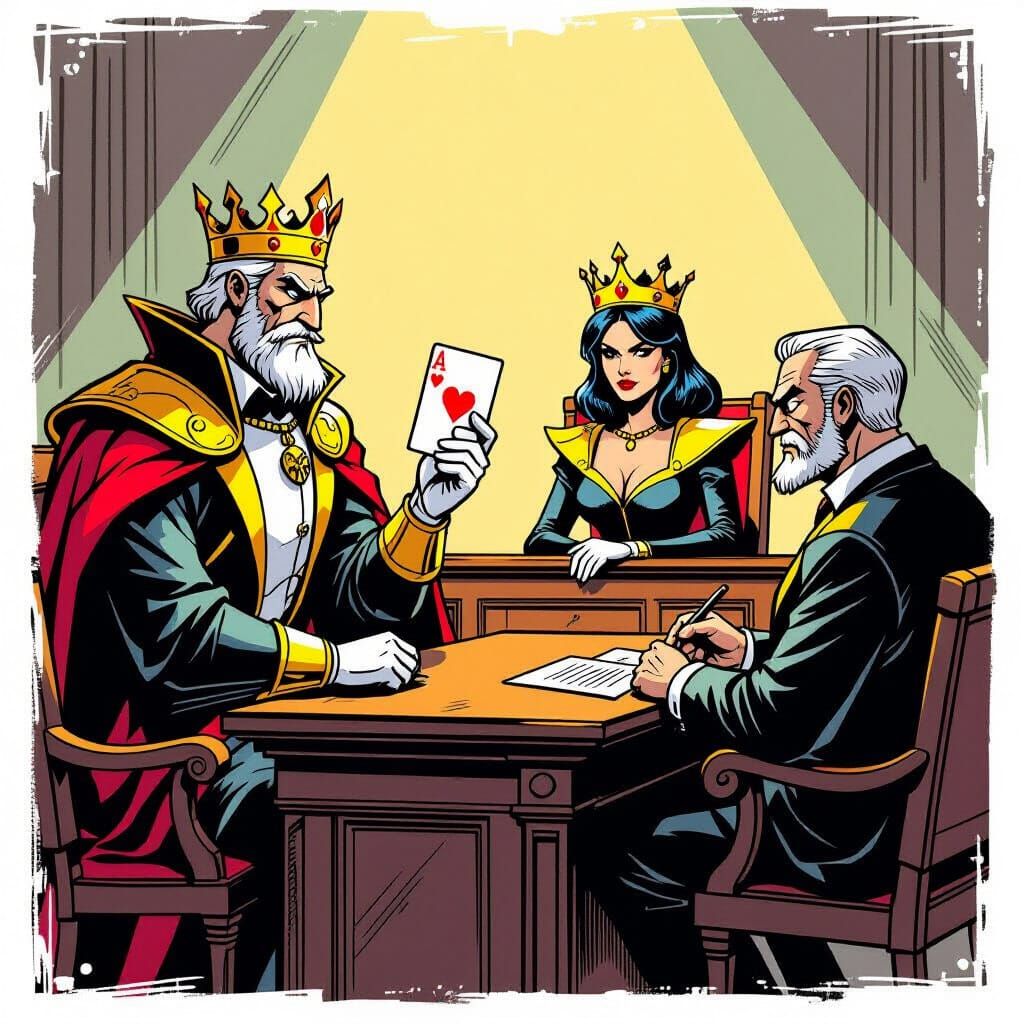 Playing Cards in Court: King of Spades on Trial
