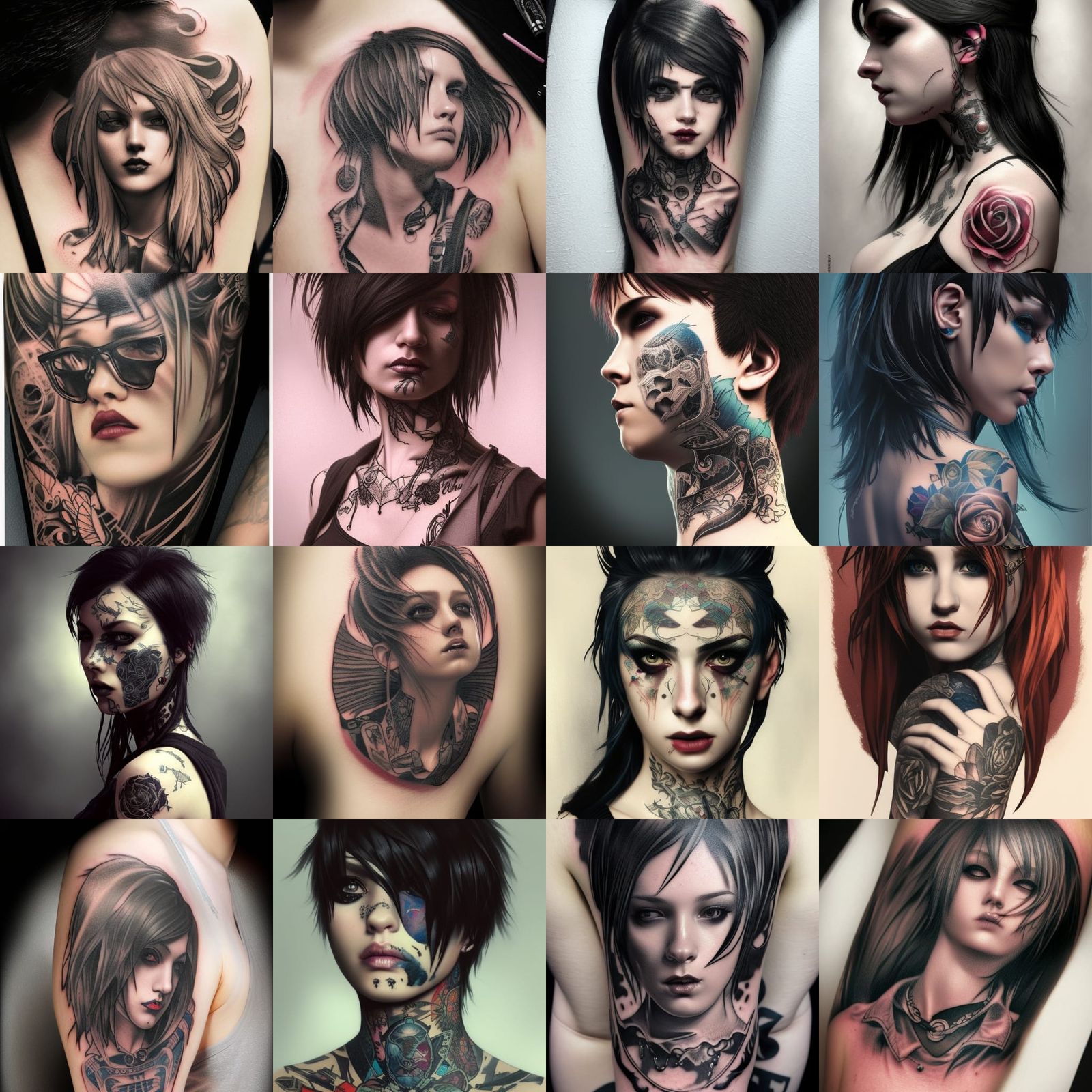 Emo Punk Tattoo Artist Portrait in Tattoo Shop