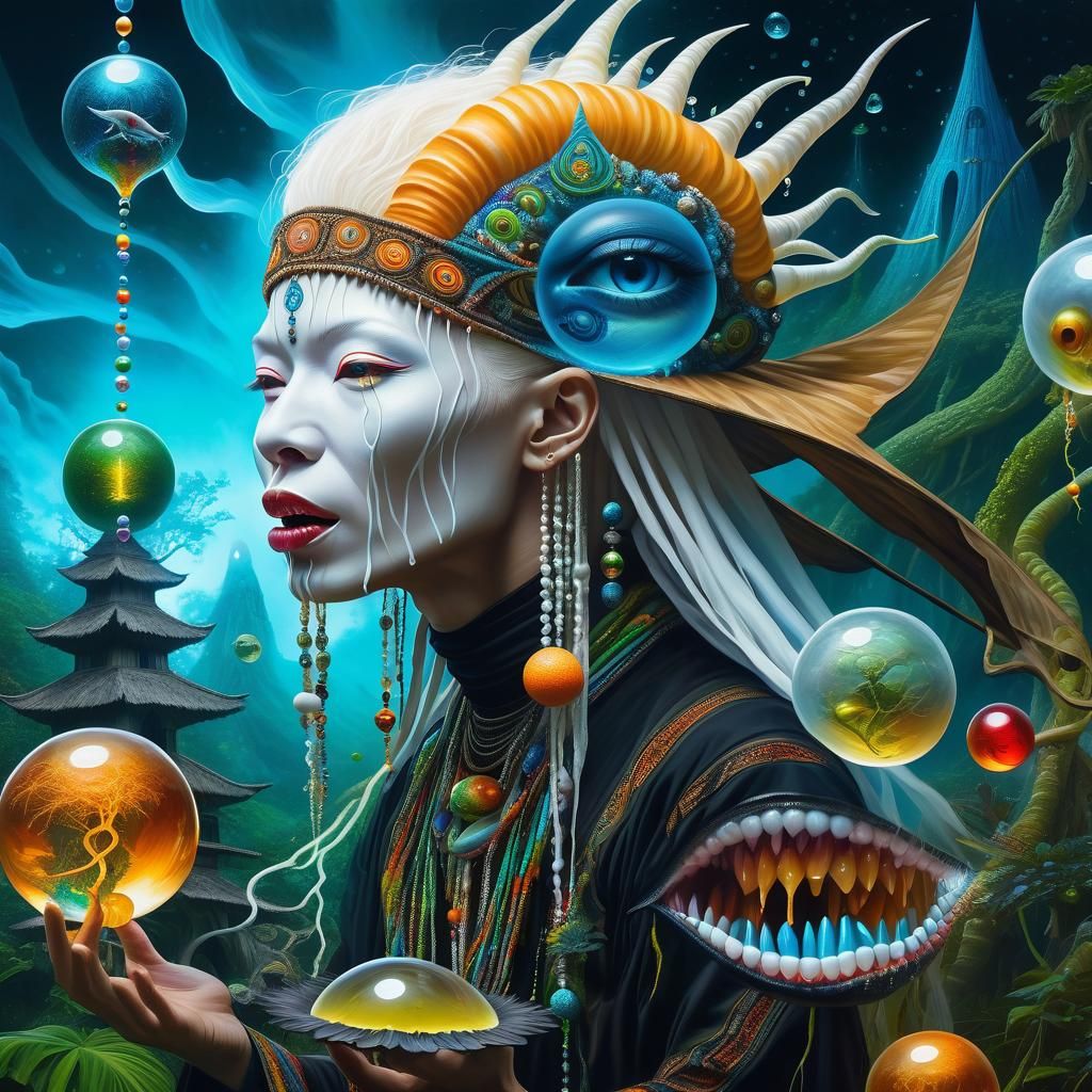 Heart Eclipse: Surreal Dreamscape Digital Painting