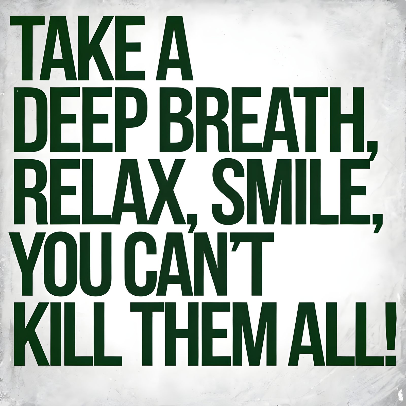 Bold Green Typography on White Background