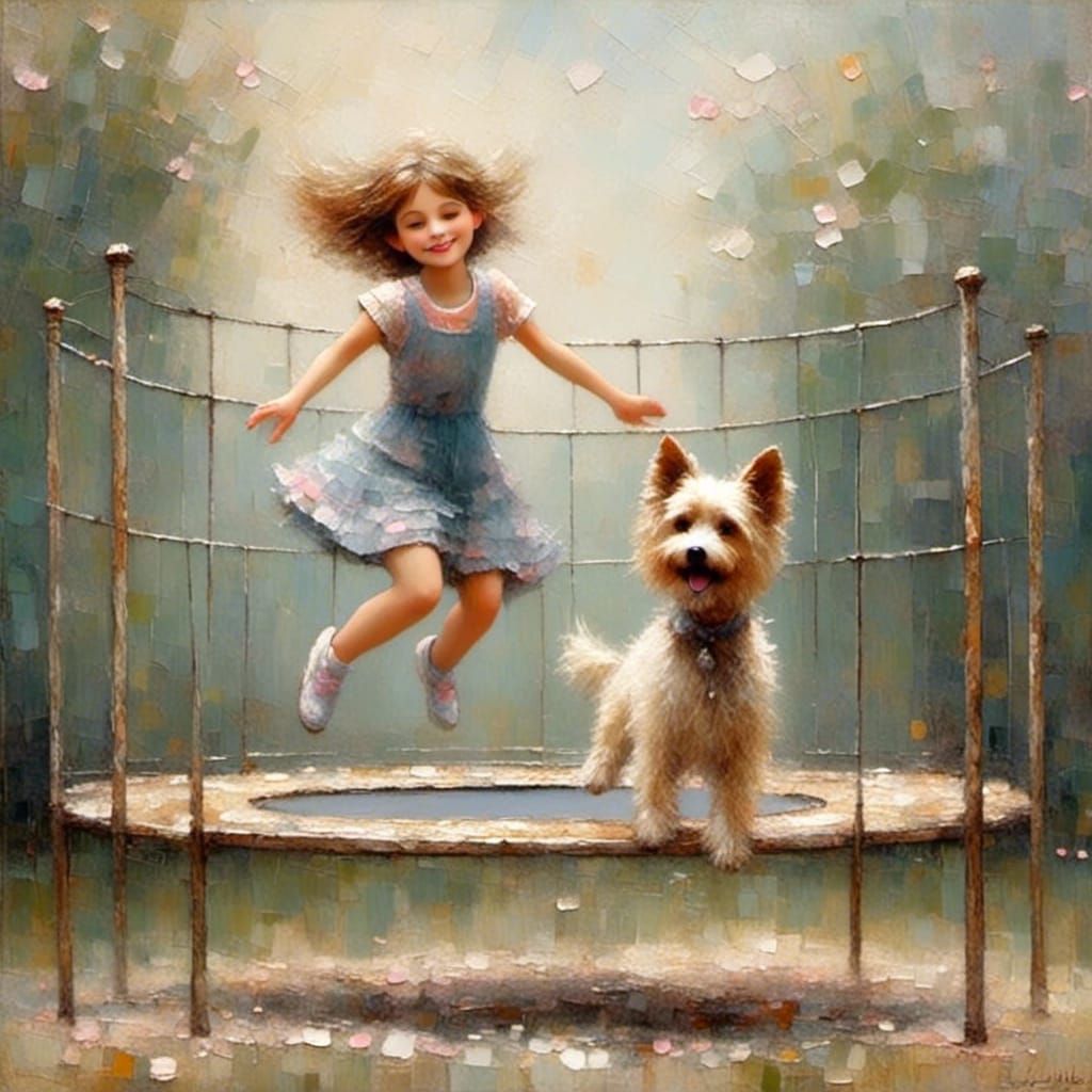 Someday, when I'm older, I will jump on the trampoline all I want!
