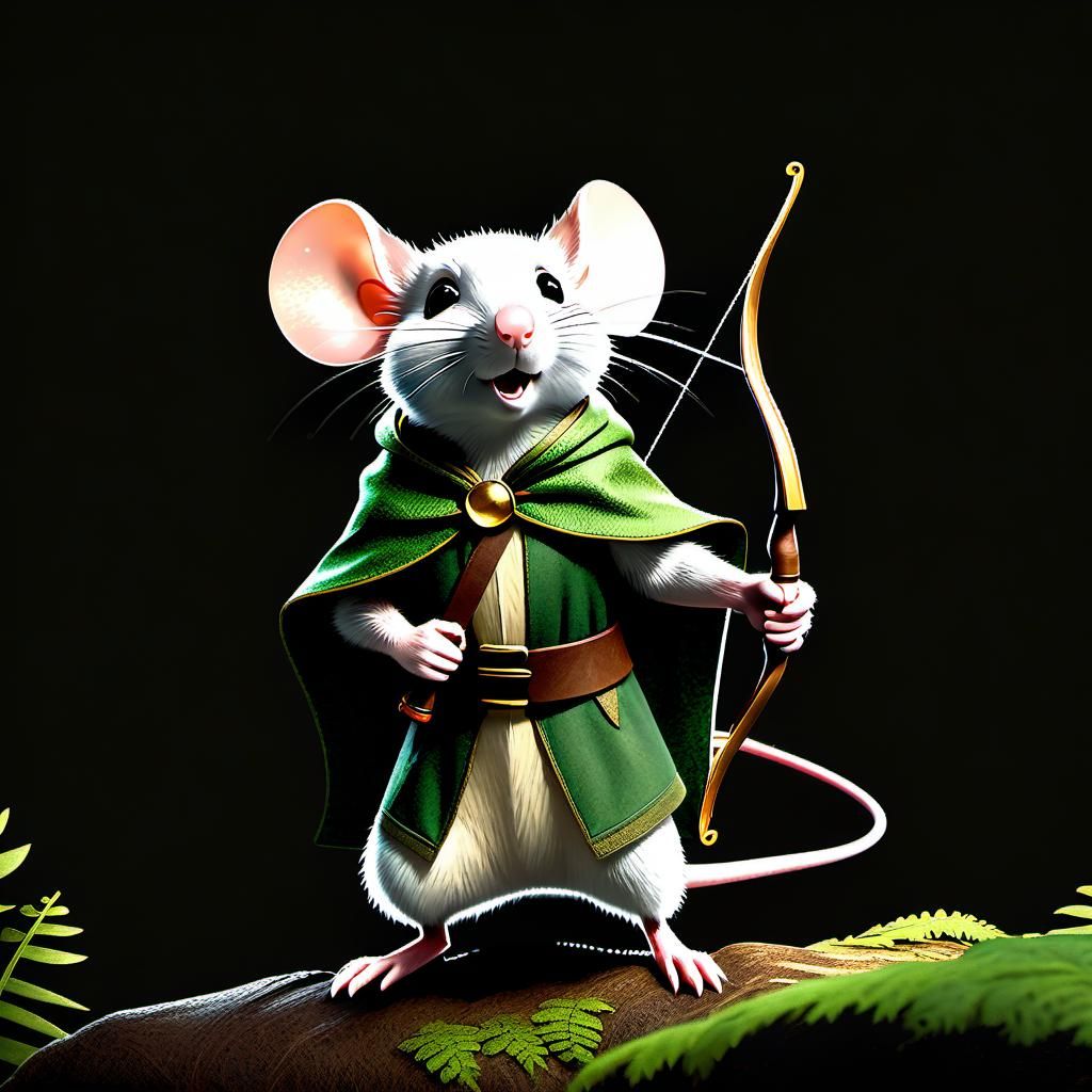 Brave Mouse Ranger in Forest Concept Art