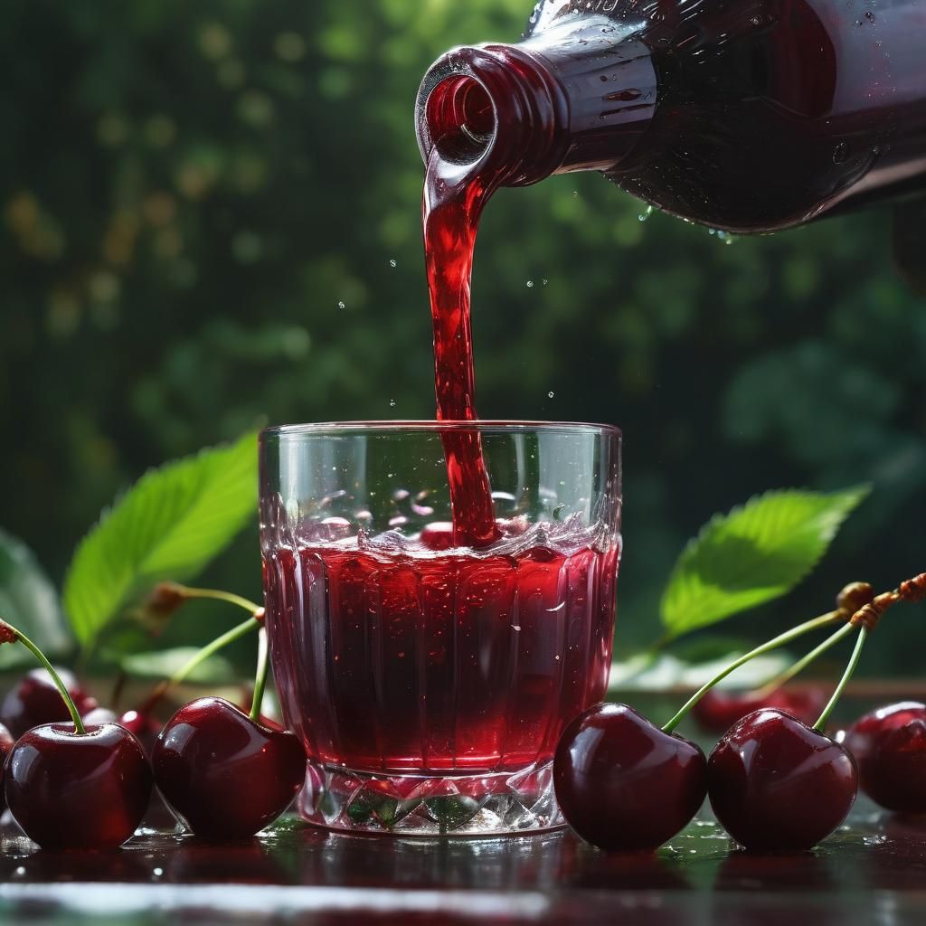 Crimson Cherry Juice Still Life
