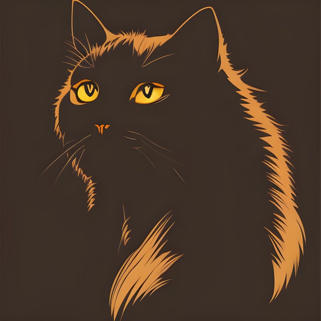 Elegant Cat Silhouette Vector Art Design