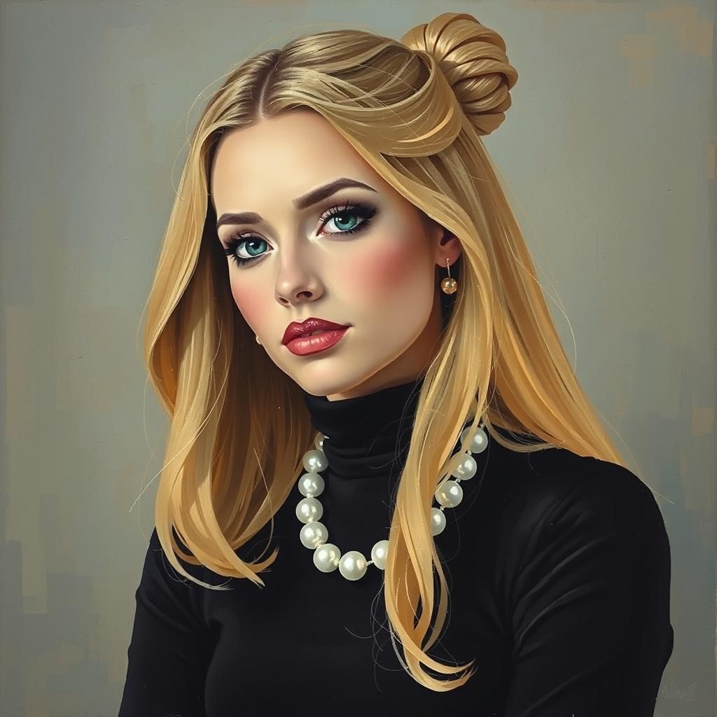 Whimsical Paper Collage Portrait of a Woman