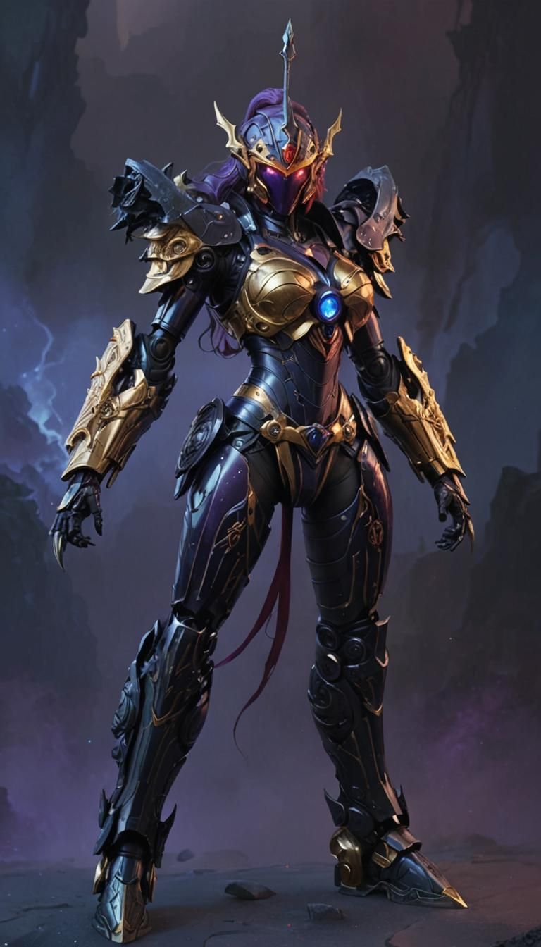 Fantasy Warrior in Art Nouveau Style