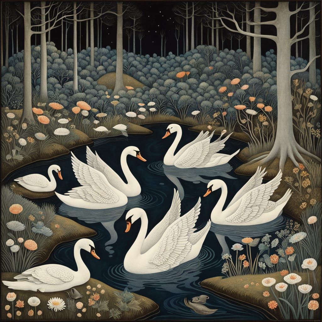 Women Empowered in a Vibrant, Nature-Inspired Artistic Style