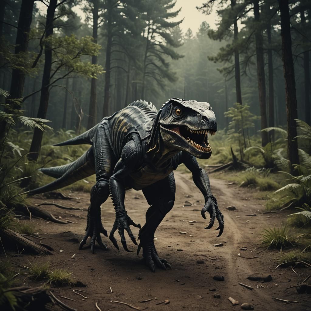 Darkly Humorous Cinematic Film Still