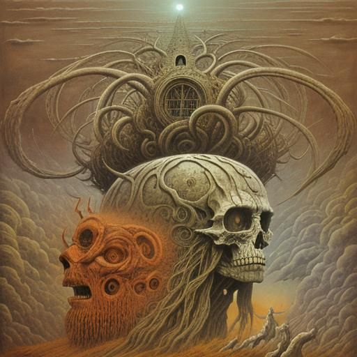 Dystopian Surrealism: A Haunting Nightmare Landscape