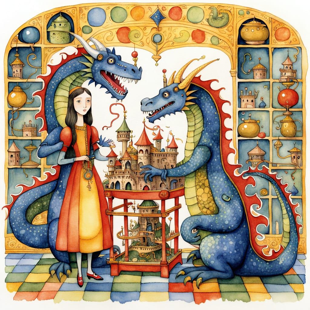 Medieval Prince and Princess Create Whimsical Dragon Catchin...
