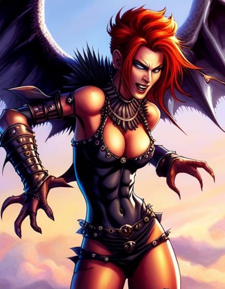 Stunning demon spiked hair