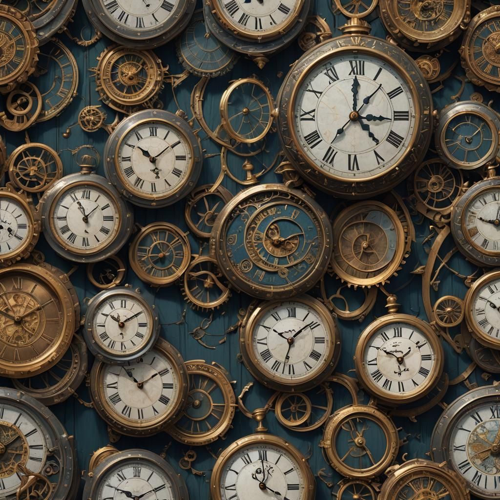 Fantastical Clocks in Detailed Digital Matte Painting