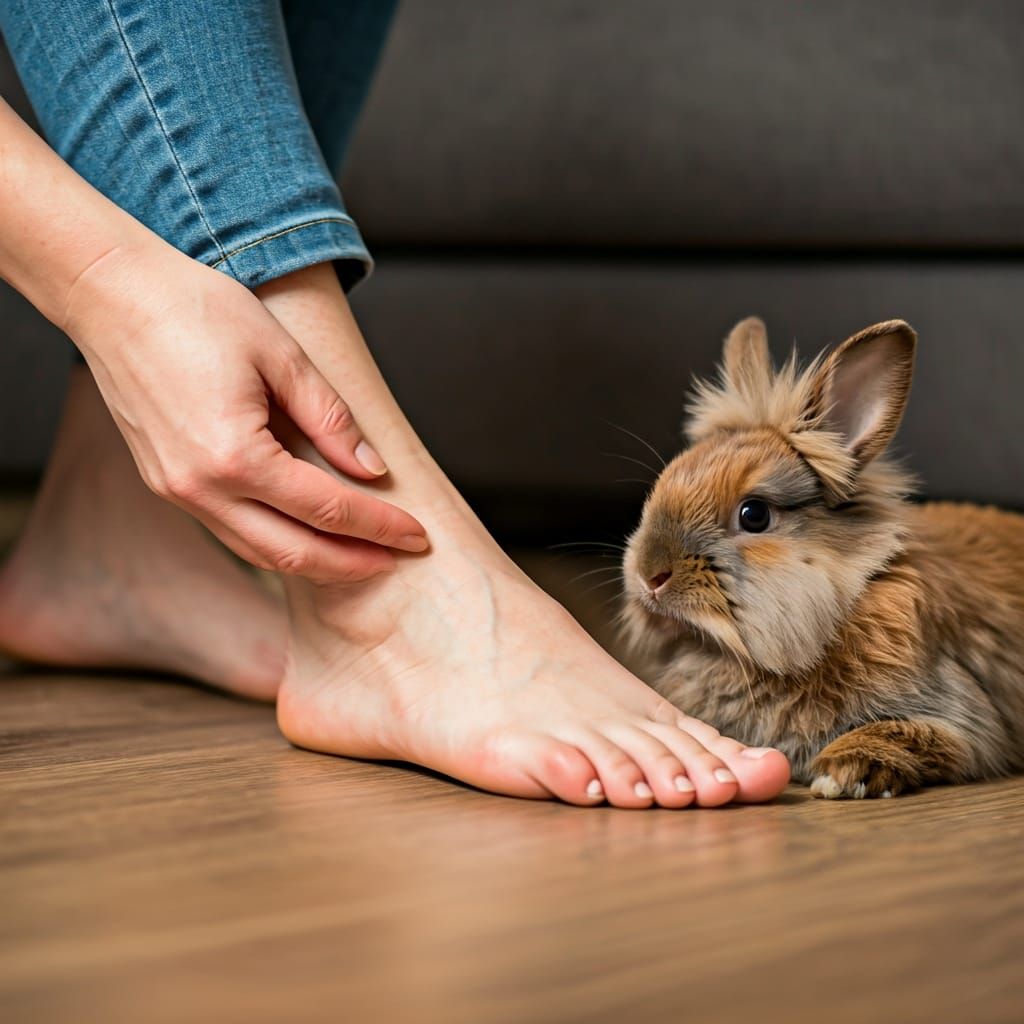 Woman and Rabbit Foot Massage