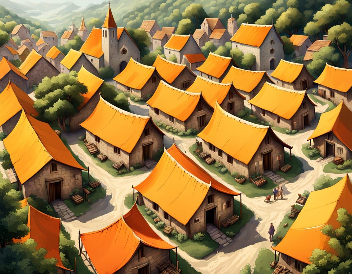 Medieval Village in Harmony with Nature