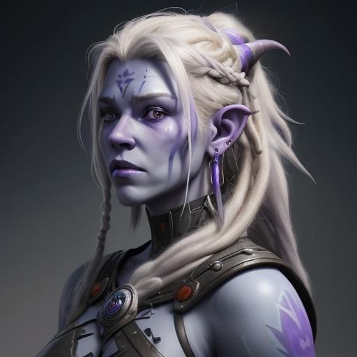 Half-Orc Viking with Dreads: Detailed Fantasy Portrait