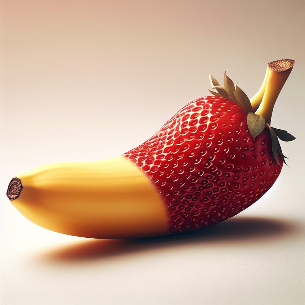 Banana Strawberry Hybrid: A Fruit Fusion Concept